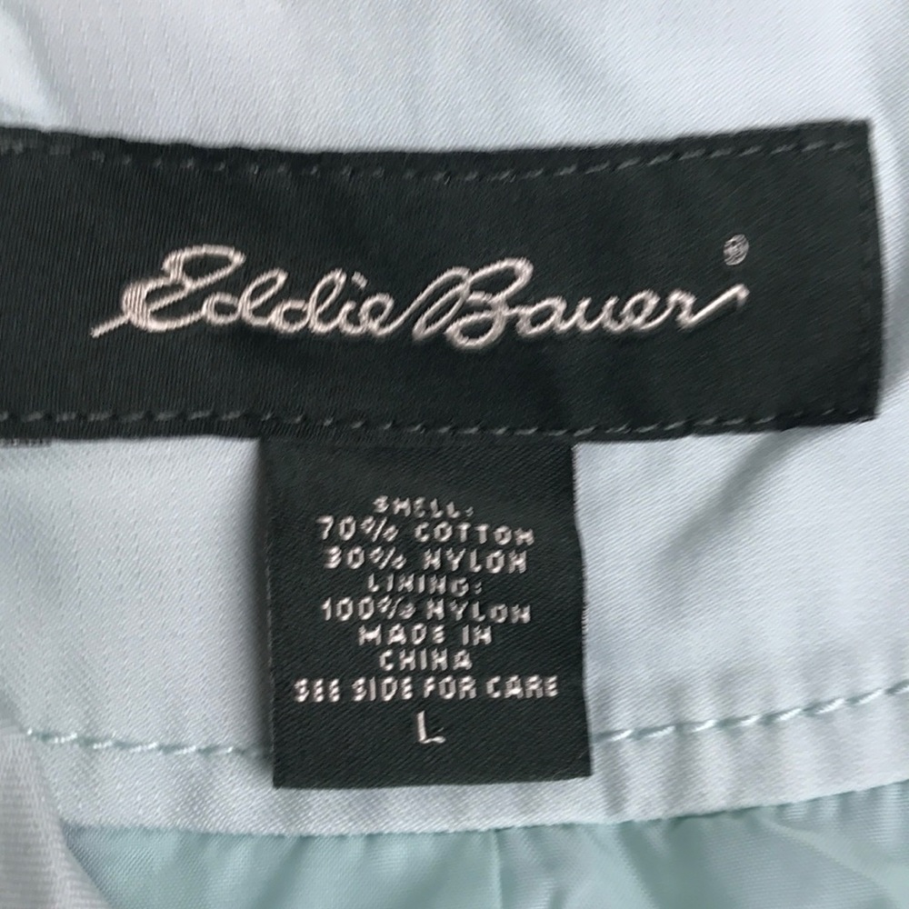 EDDIE BAUER SZ L trench jacket Stitching pattern. - Picture 8 of 8
